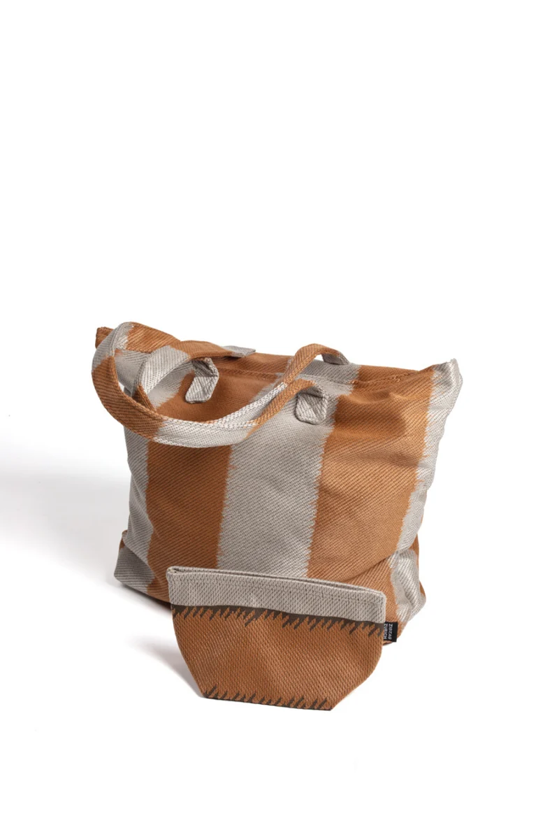 Beach Bag One Love in Taupe & Bronze