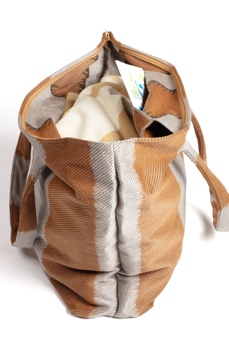 Beach Bag One Love in Taupe & Bronze