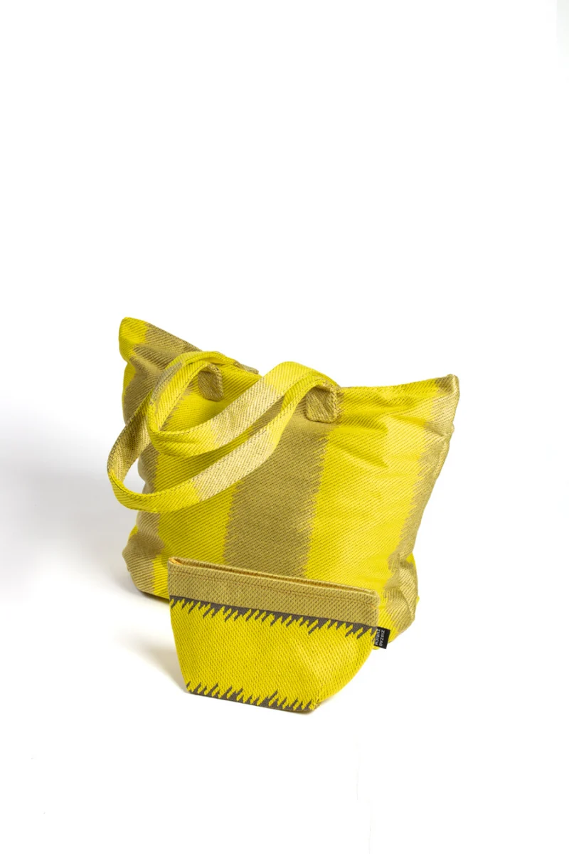 Beach Bag One Love in Pistachio & Yellow