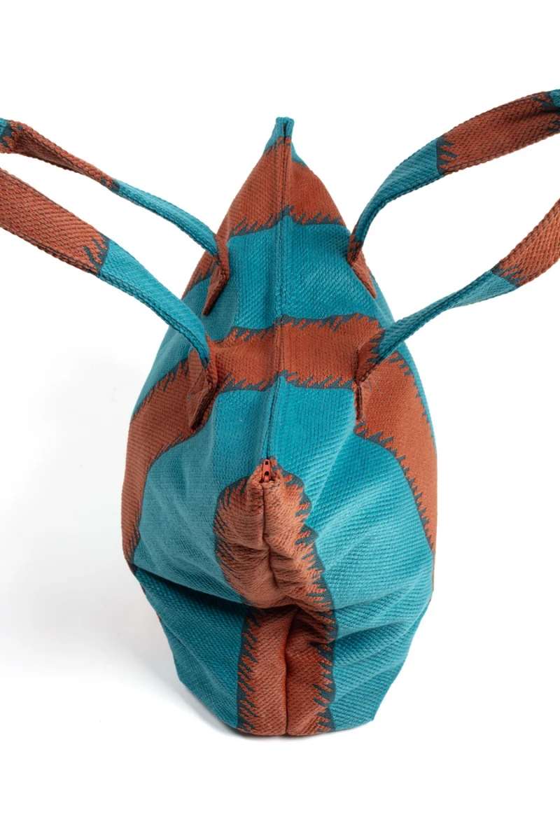 Beach Bag One Love in Petrol & Terracotta
