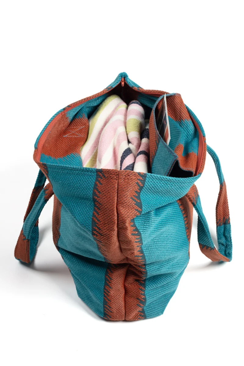 Beach Bag One Love in Petrol & Terracotta