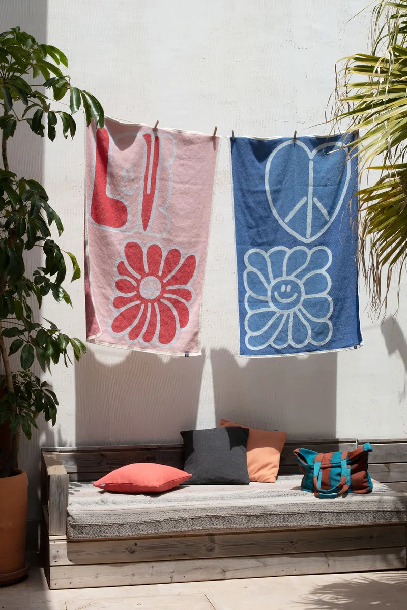 Beach Bag One Love in Petrol & Terracotta