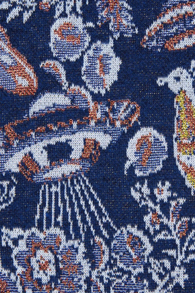 Carmelina Blanket or Bedspread - Midnight Blue