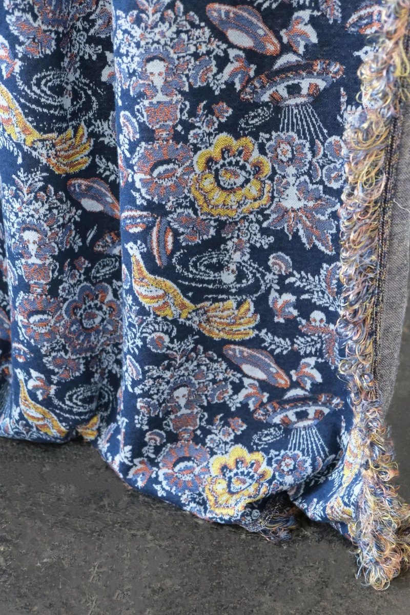 Carmelina Blanket or Bedspread - Midnight Blue