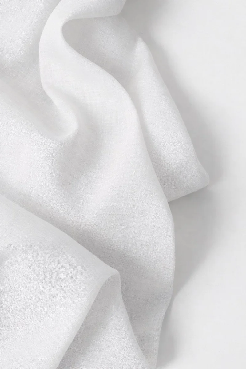 Wool & Linen Curtains "Lana Lino" in White Color