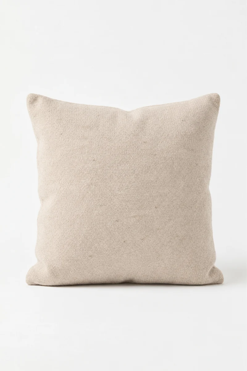 Eco Cashmere Cushion in Beige