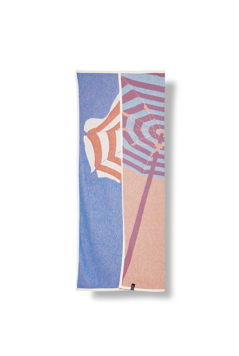 Cotton Beach Towel / Mini Blanket "Sun No Ray" by Dalakami