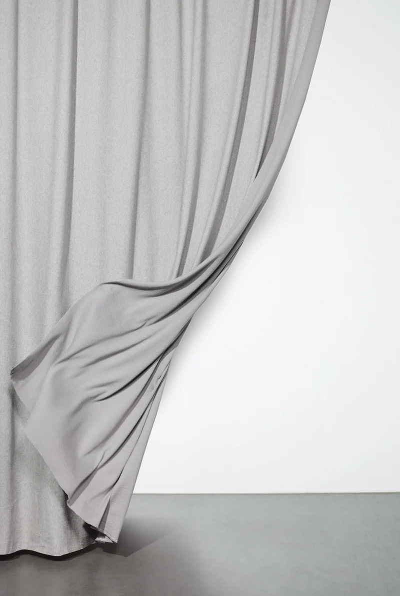Cashmere Cotton Curtains in Light Grey Color
