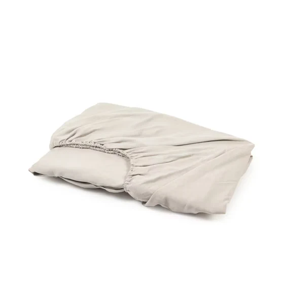 Leinen Spannbettlaken "Madison" light grey
