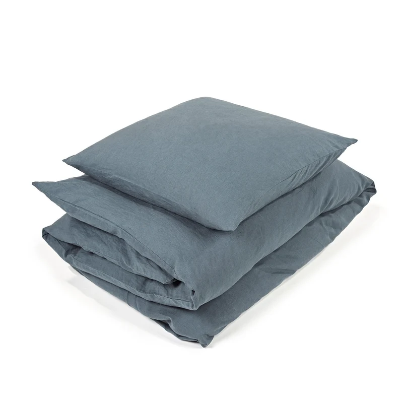 Leinenbettwäsche vorgewaschen "Navy"