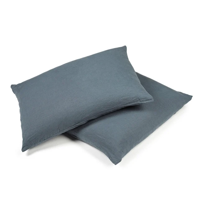 Leinenbettwäsche vorgewaschen "Navy"