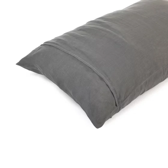 Leinenbettwäsche vorgewaschen "Dark Grey"