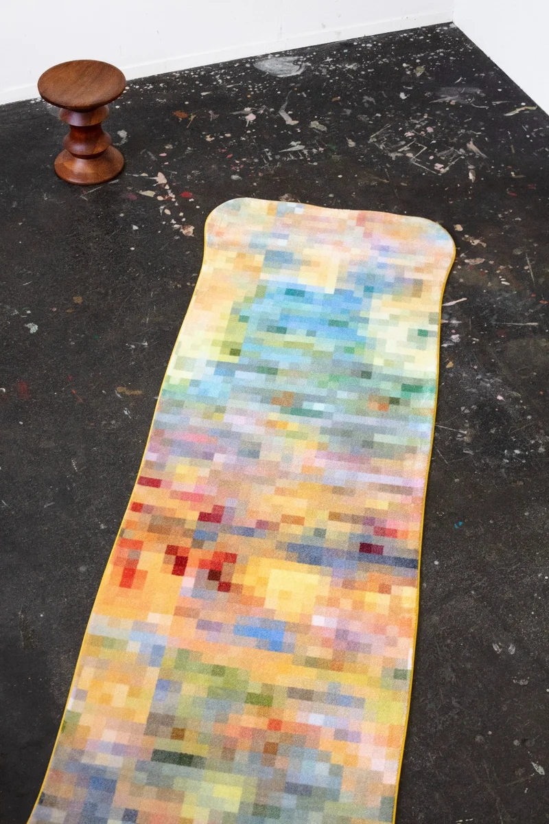 "Meadow Pixel" Artist Rug by Michele Rondelli