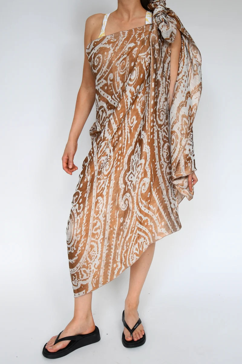 Sarong "Krishna" - Linen & Modal Yarn Dyed
