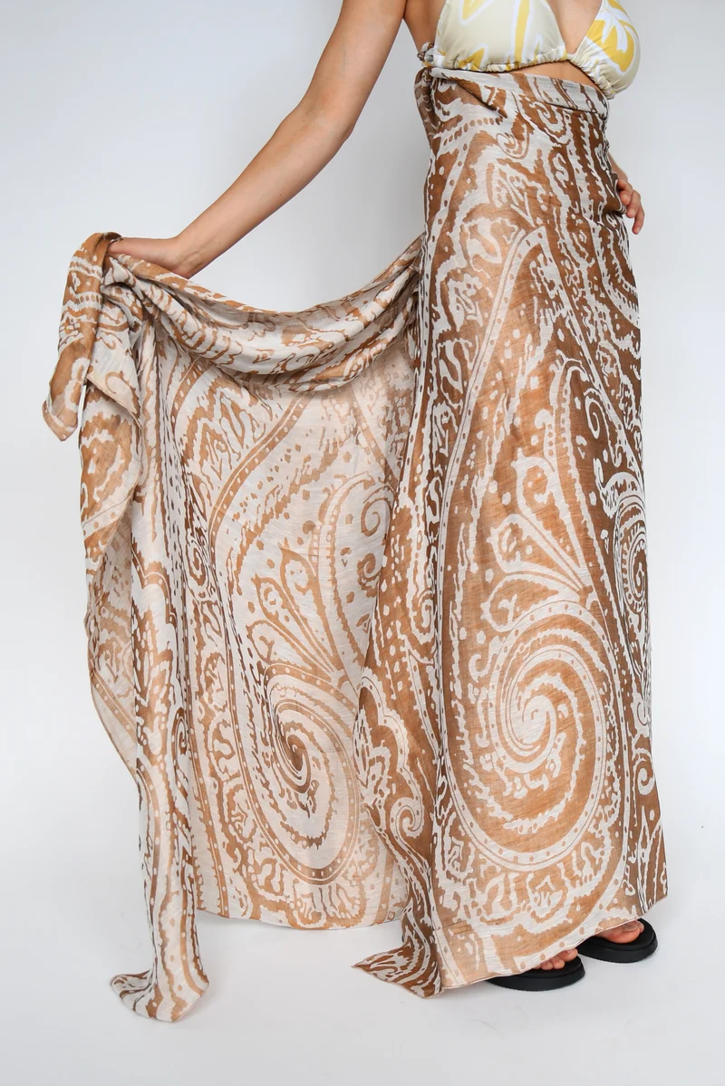 Sarong "Krishna" - Linen & Modal Yarn Dyed