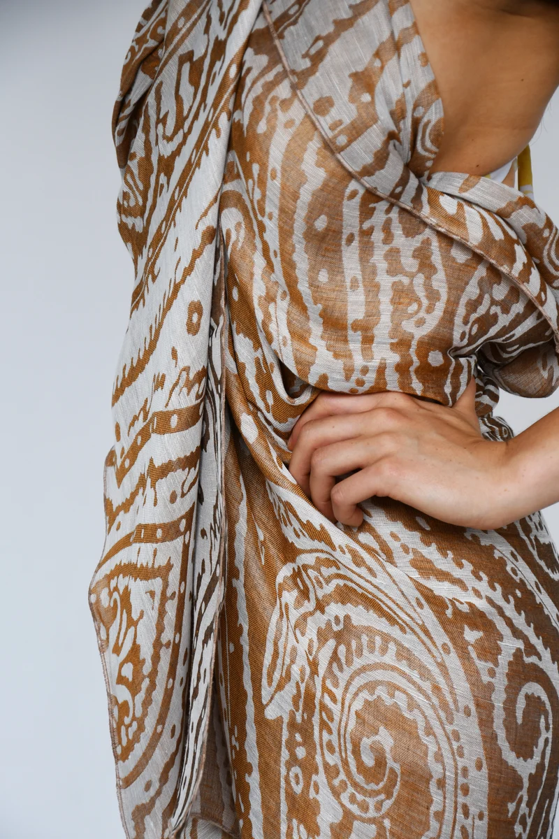Sarong "Krishna" - Linen & Modal Yarn Dyed