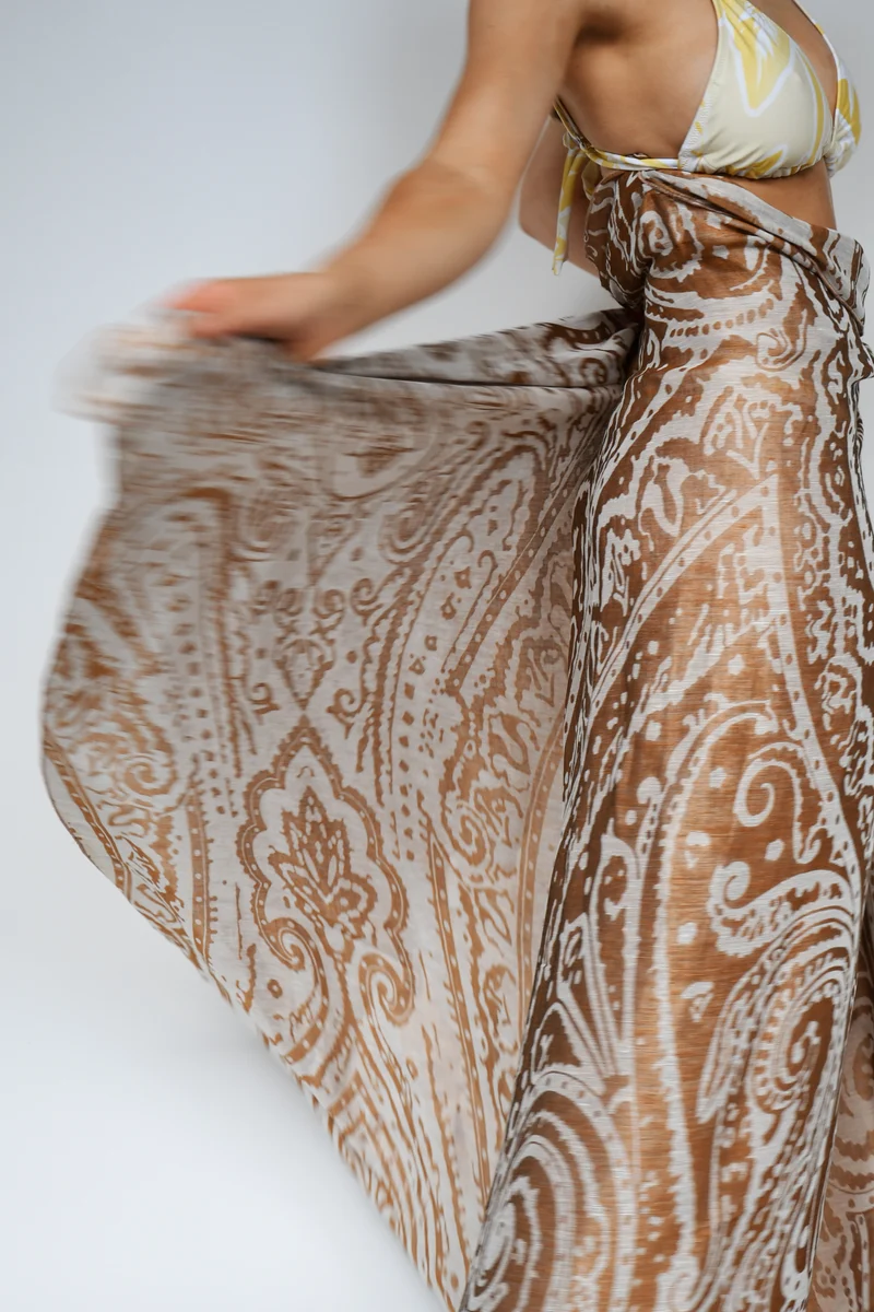 Sarong "Krishna" - Linen & Modal Yarn Dyed