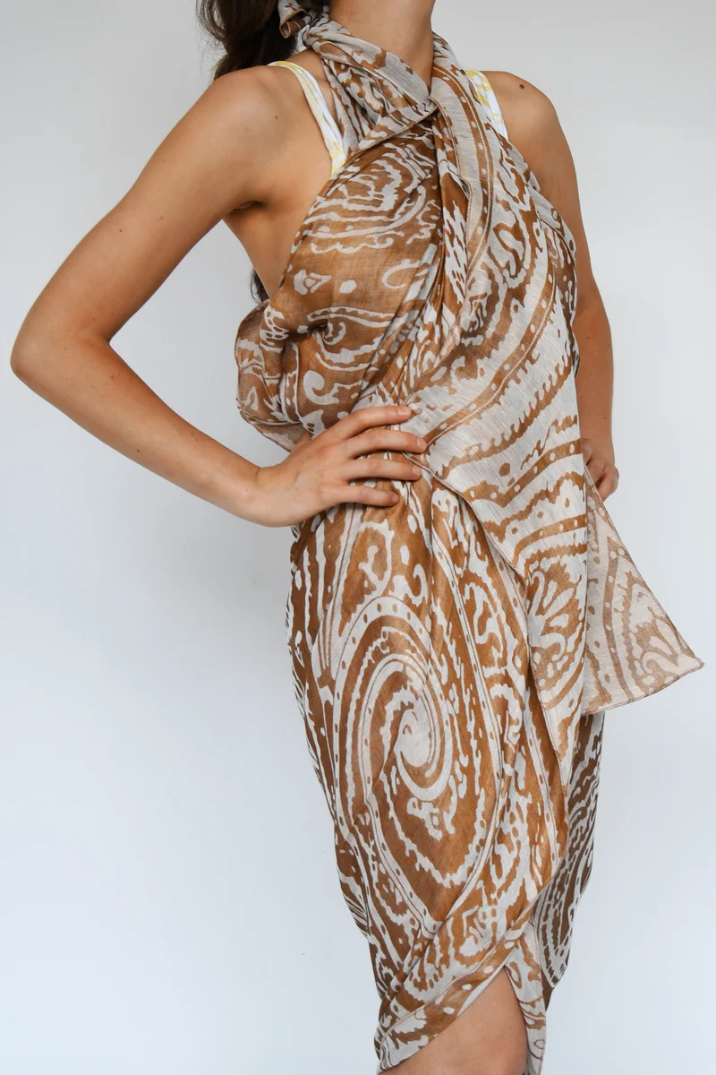 Sarong "Krishna" - Linen & Modal Yarn Dyed