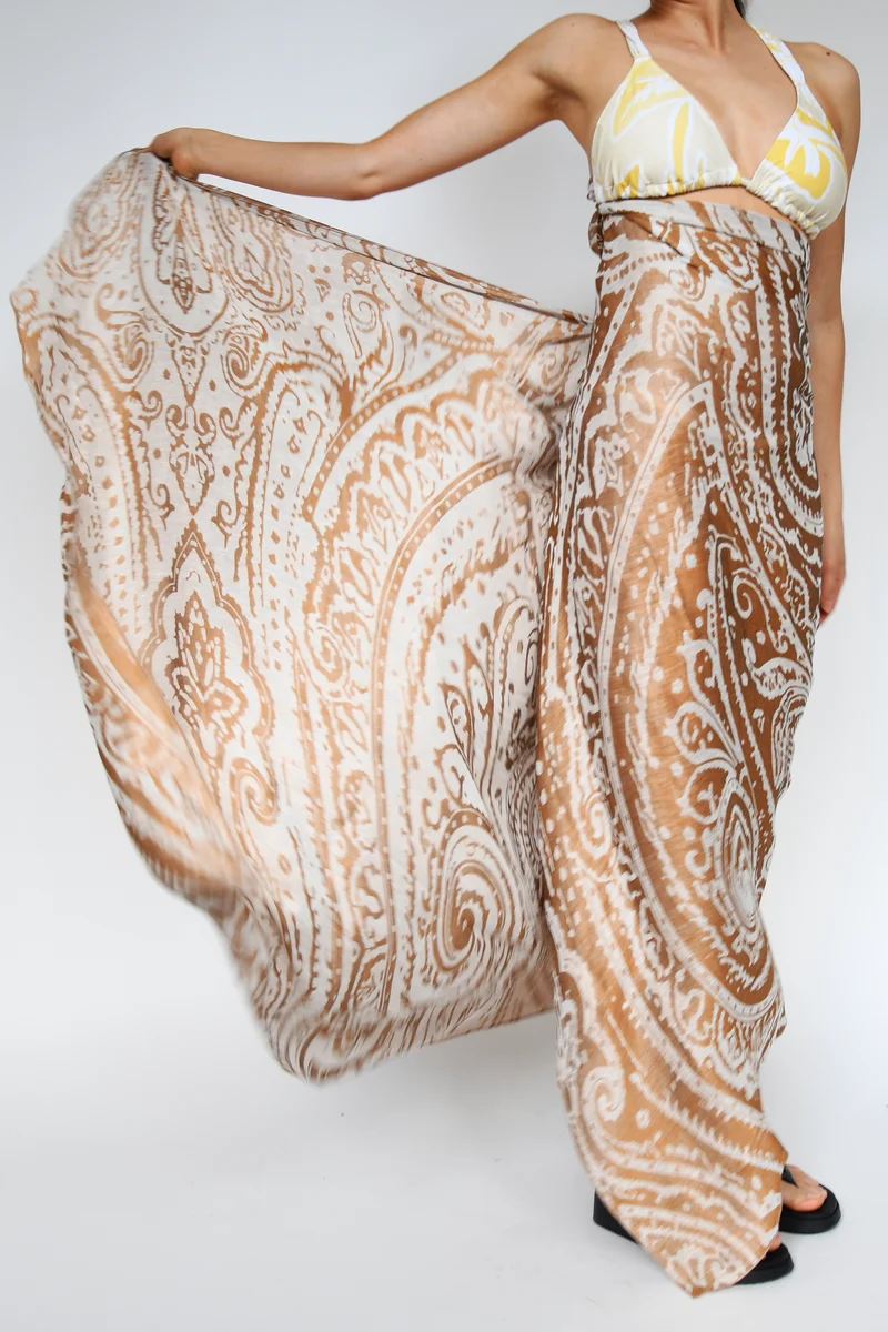Sarong "Krishna" - Linen & Modal Yarn Dyed