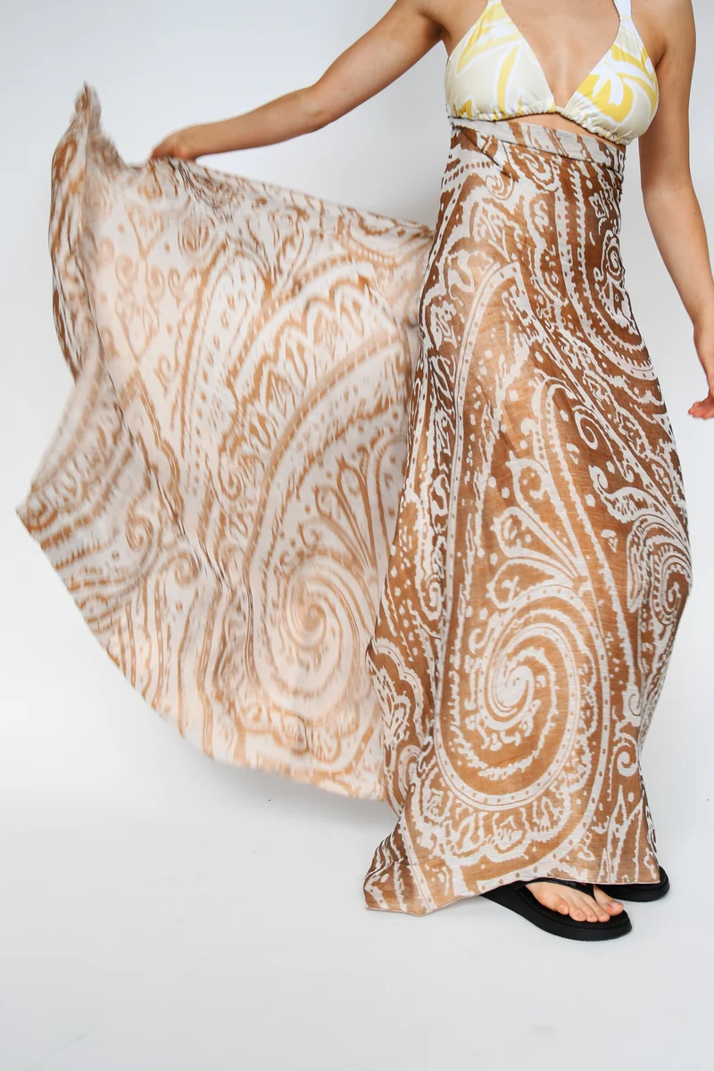 Sarong "Krishna" - Linen & Modal Yarn Dyed