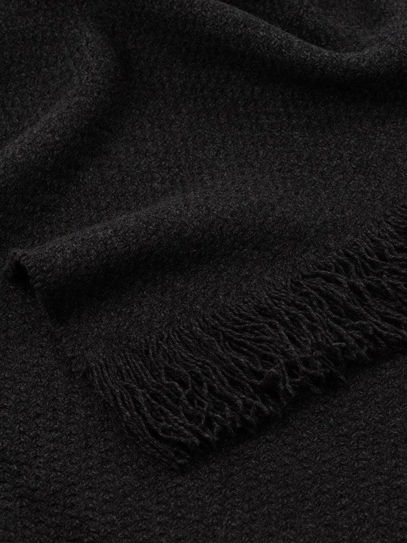 Cashmere Decke "Mossband Charcoal" 125 x 190 cm