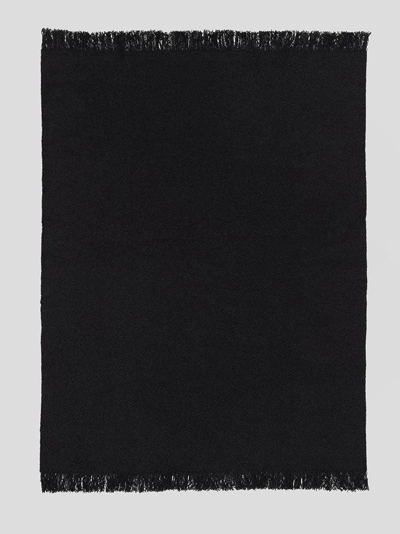 Cashmere Decke "Mossband Charcoal" 125 x 190 cm