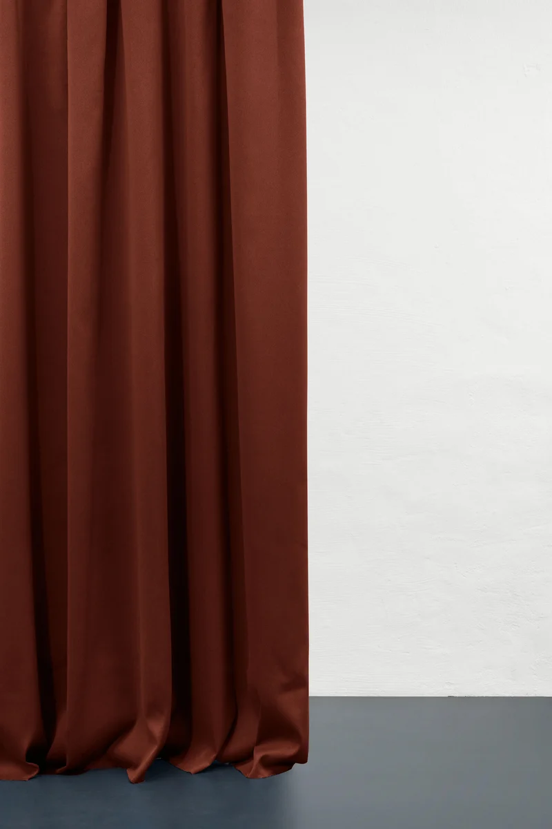 Blackout Curtains Twill Weave in Red Color