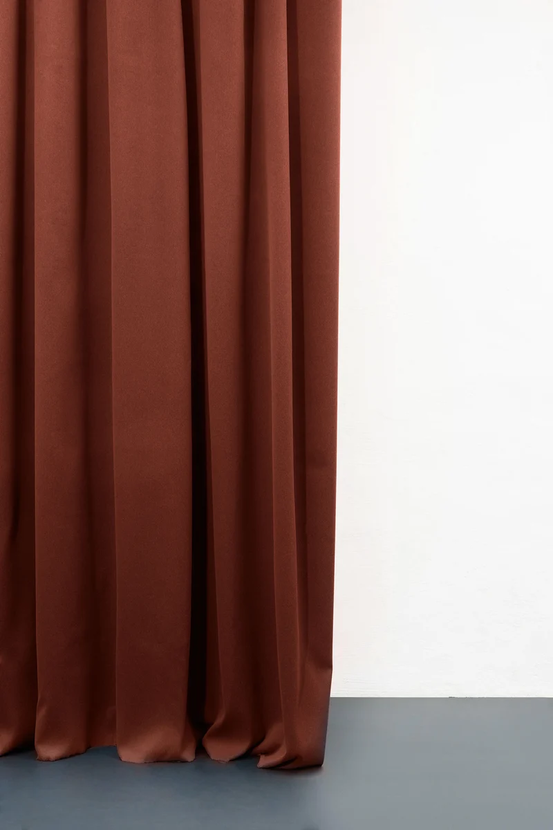 Blackout Curtains Twill Weave in Red Color