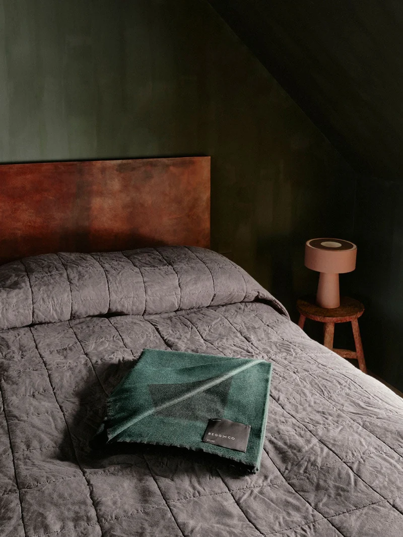 Kaschmirplaid "Arran Border Charcoal Spruce"