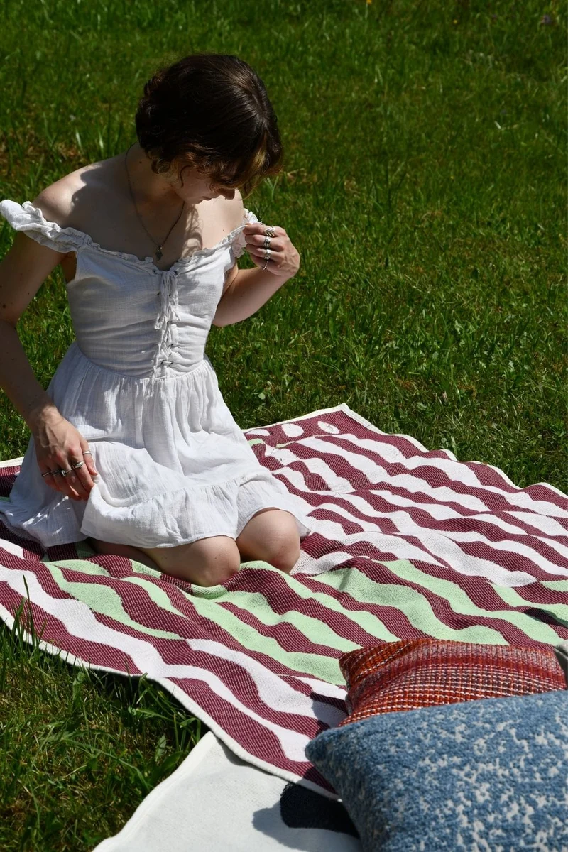 Cotton Blanket “Morcote” by Paolo Giacomazzi