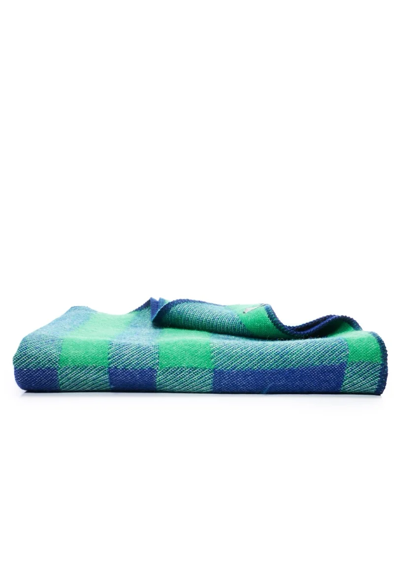 Wool Blanket "Tartan Green" by Michele Rondelli