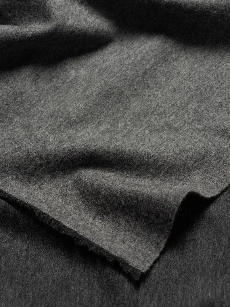 Lammwollplaid mit Kaschmir "Vale Reversible Charcoal Grey"