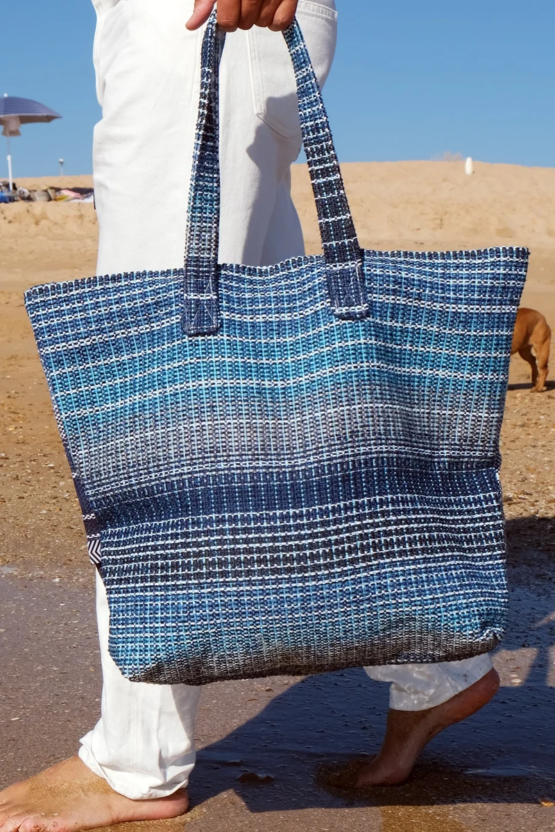 Beach Bag Marco Polo in Marine Blue Color