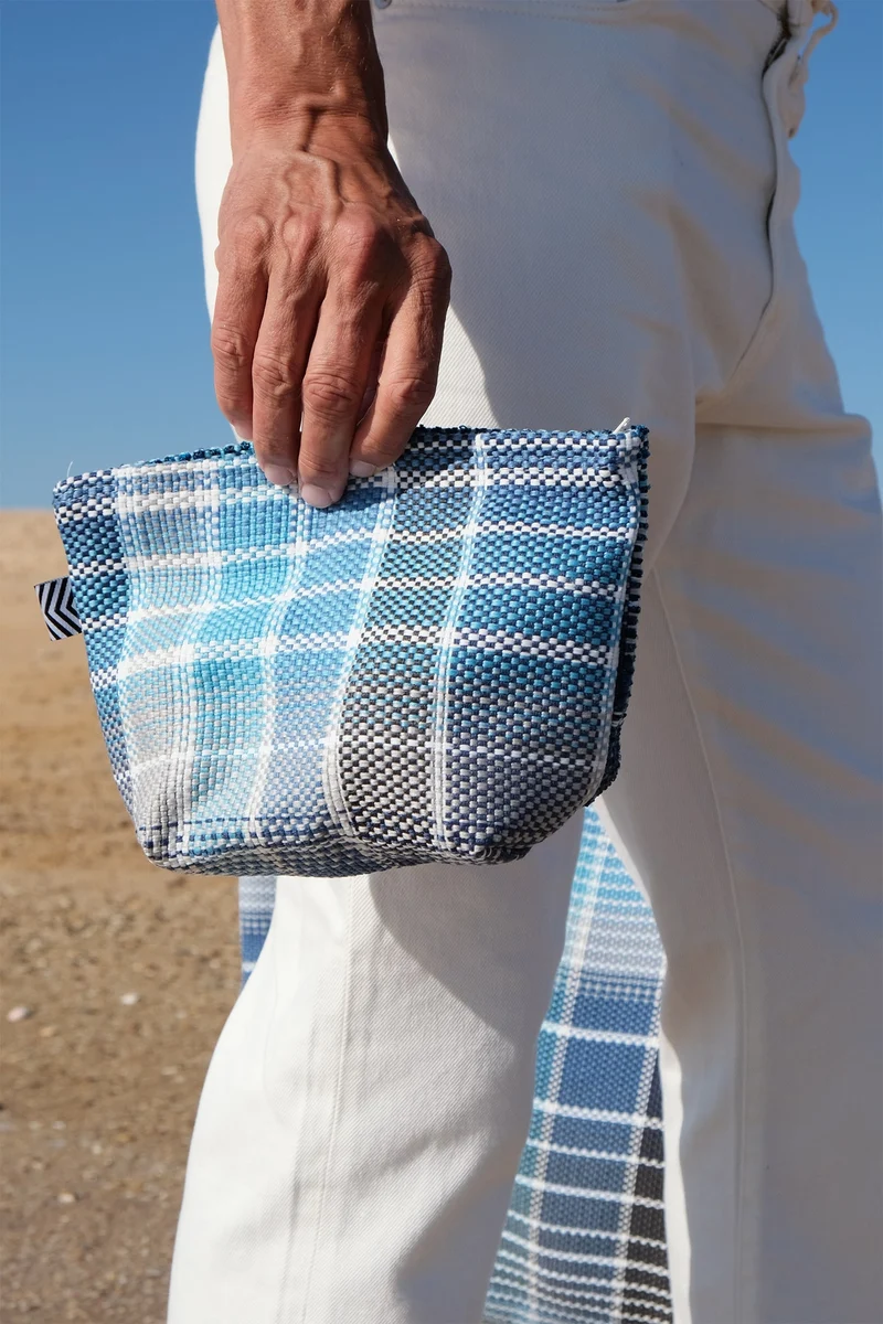 Beach Bag Marco Polo in Marine Blue Color