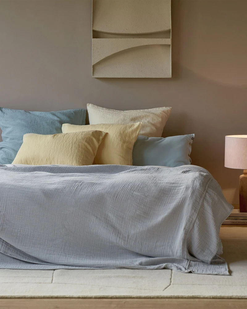 Leinen-Bettwäsche Mafalda [Helles Grüngrau]