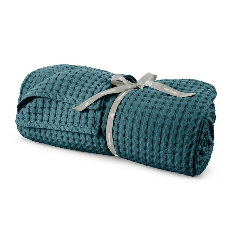Waffelpikee Tagesdecke "Stay", in 6 Farben