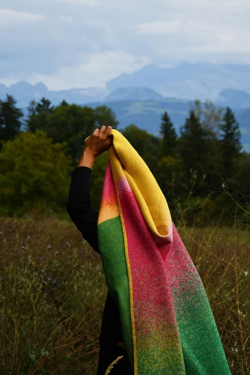 Wool Blanket "Color Rebel Fuchsia" by Michele Rondelli