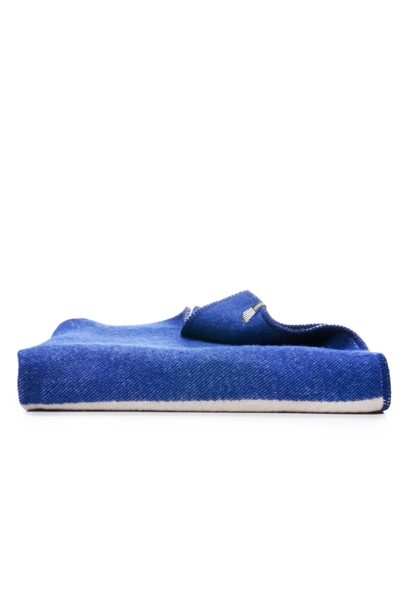 Wool Blanket "Cut-Up Blue" by Ulla Pedersen