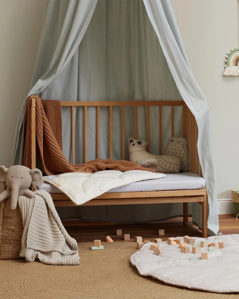 Kinderspannbettlaken Manteigas Mini [Silbergrau]