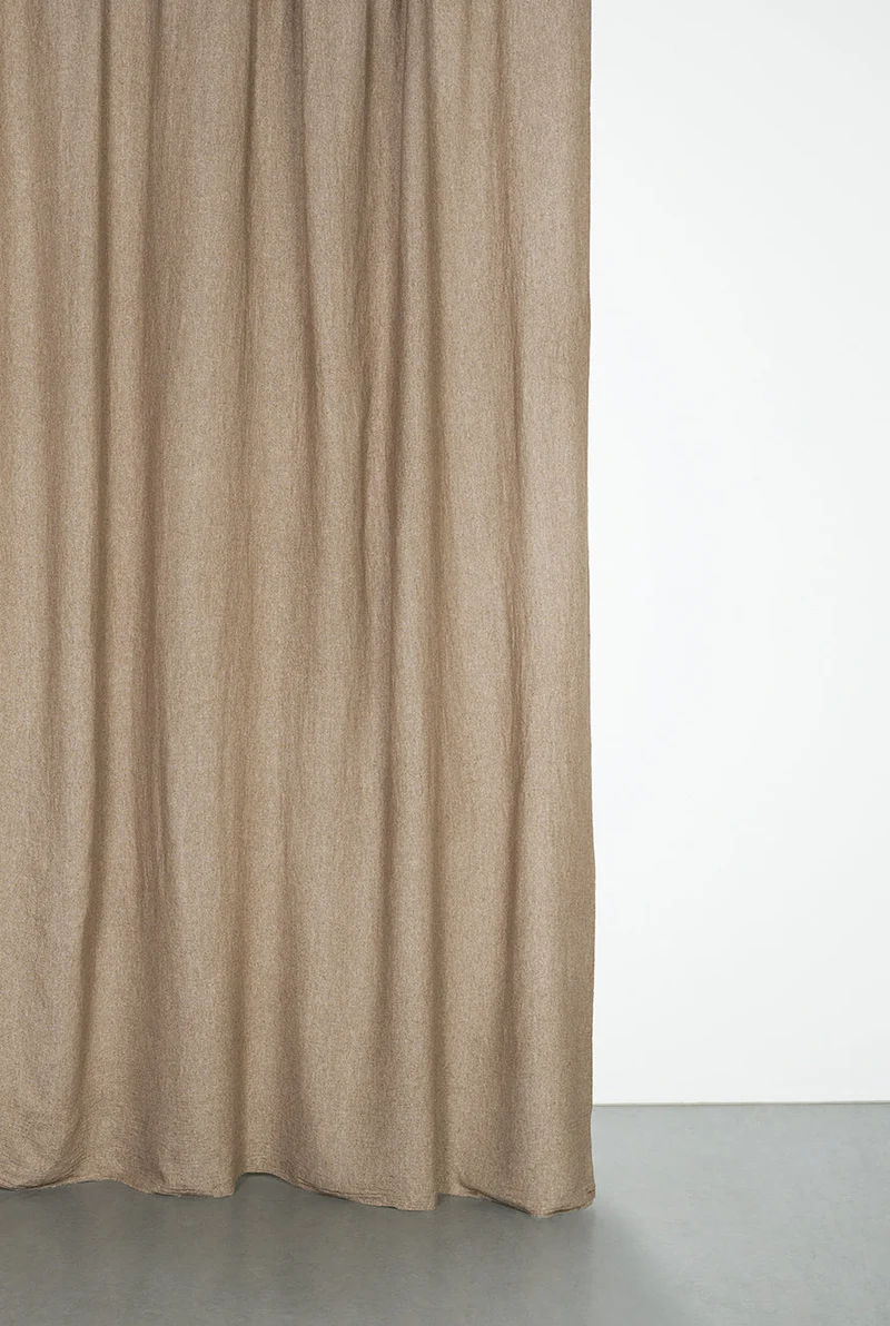 Recycled Wool Curtains Mid-Weight in Tobacco Colour