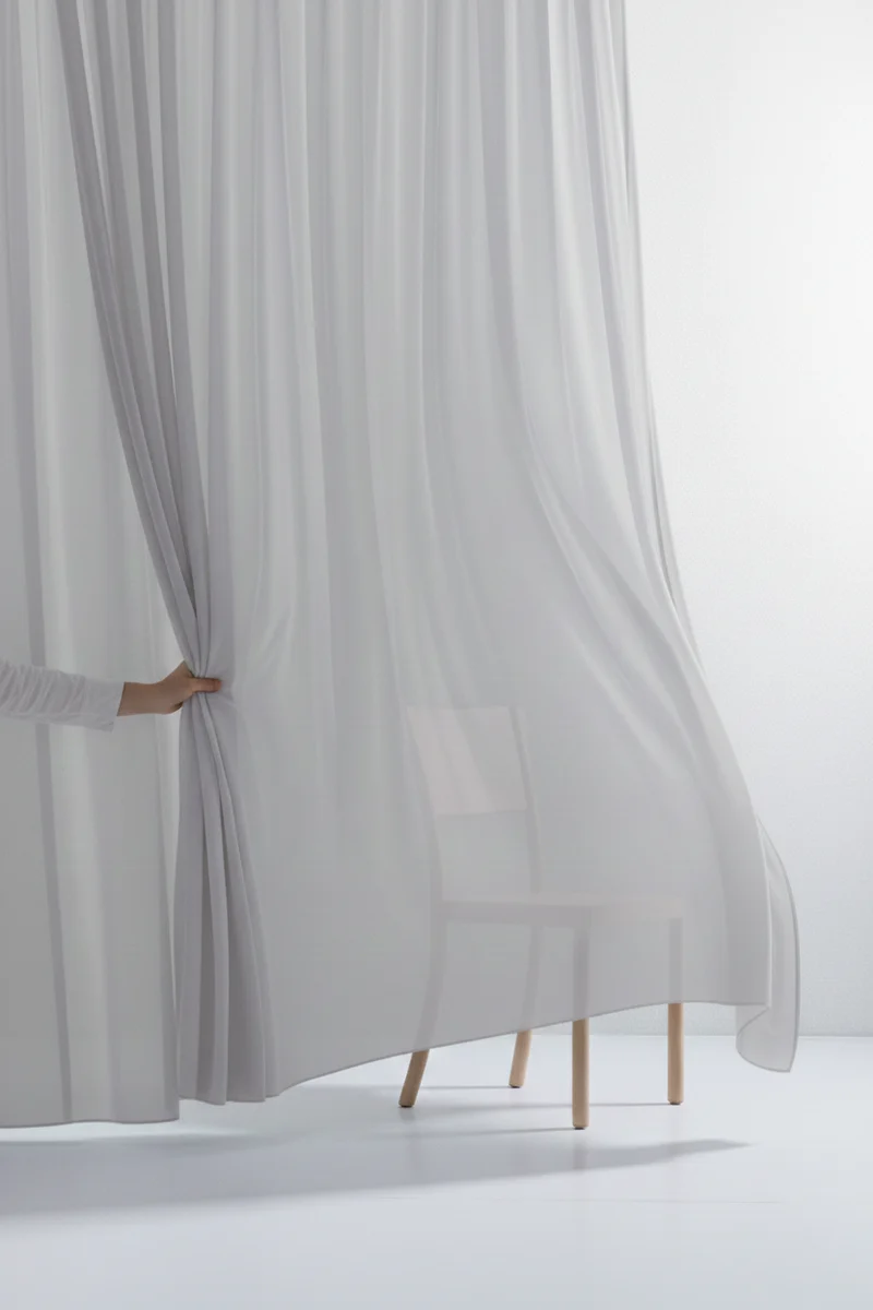 Luxury Sheer Curtains "Georgette" in Anthracite Colour