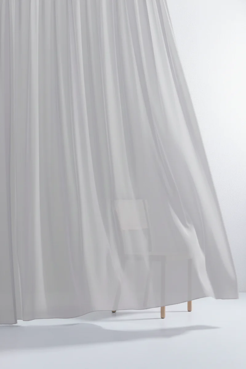 Luxury Sheer Curtains "Georgette" in Anthracite Colour