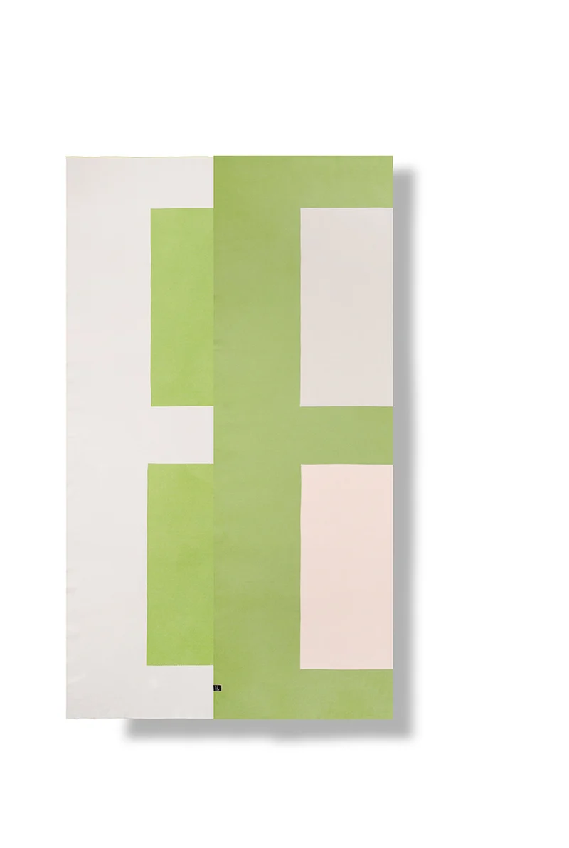 Knit Cotton Blanket "Two Fold Moss Green" by Michele Rondelli