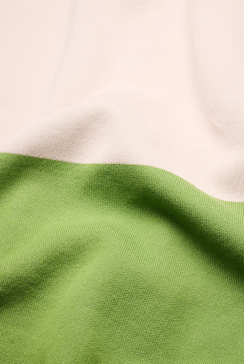 Knit Cotton Blanket "Two Fold Moss Green" by Michele Rondelli