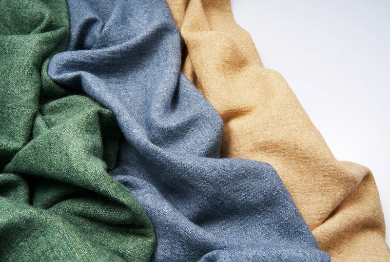 Recycled Wool Curtains Mid-Weight in Curry Colour