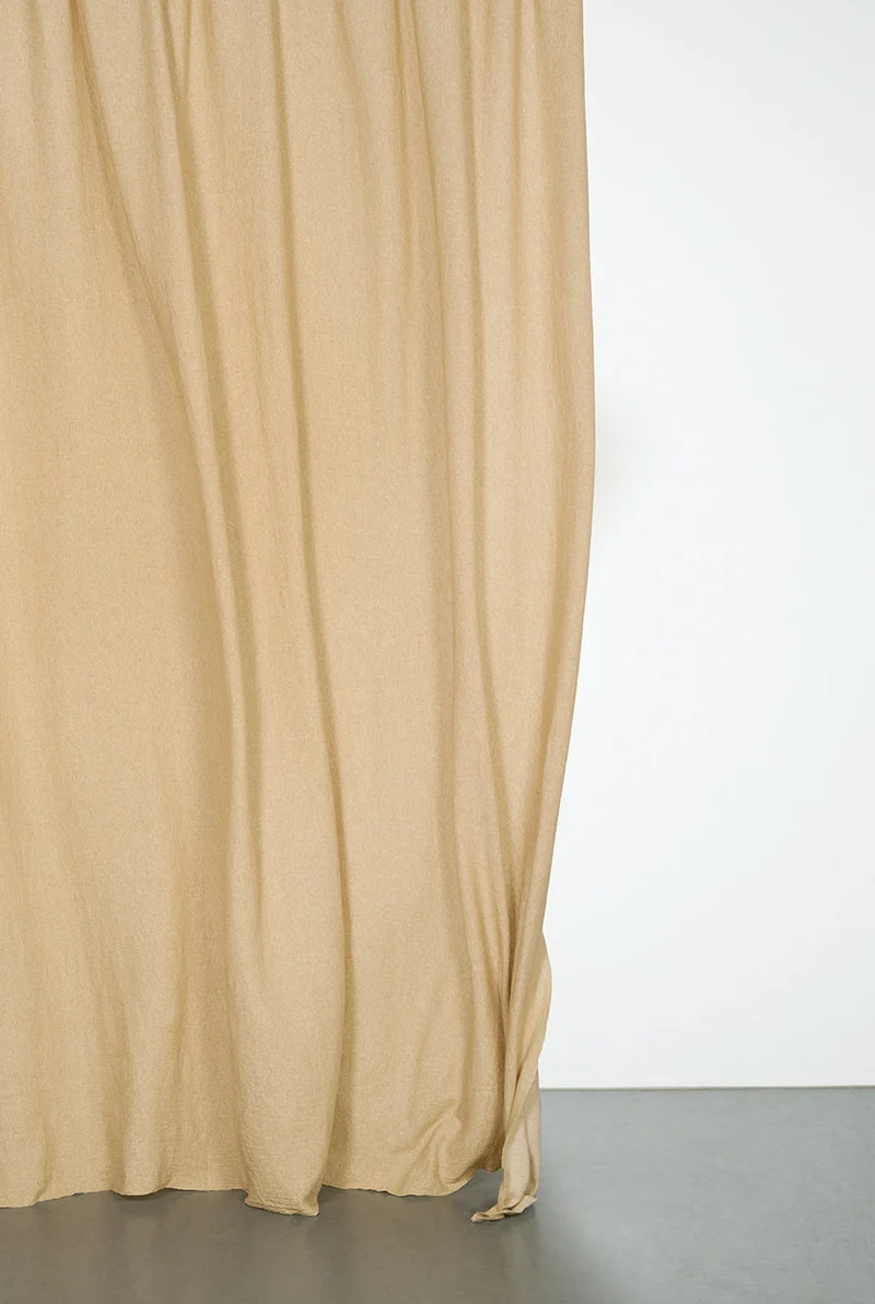Recycled Wool Curtains Mid-Weight in Almond Colour