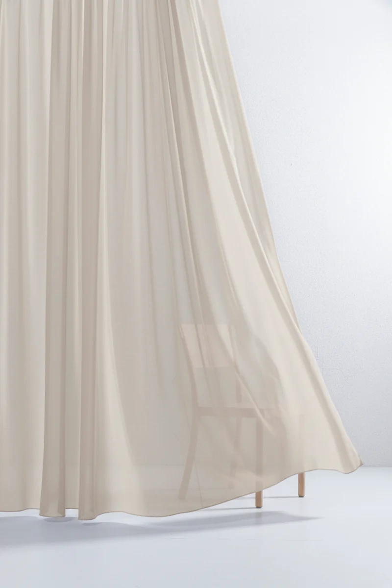 Luxury Sheer Curtains "Georgette" in Nude Colour