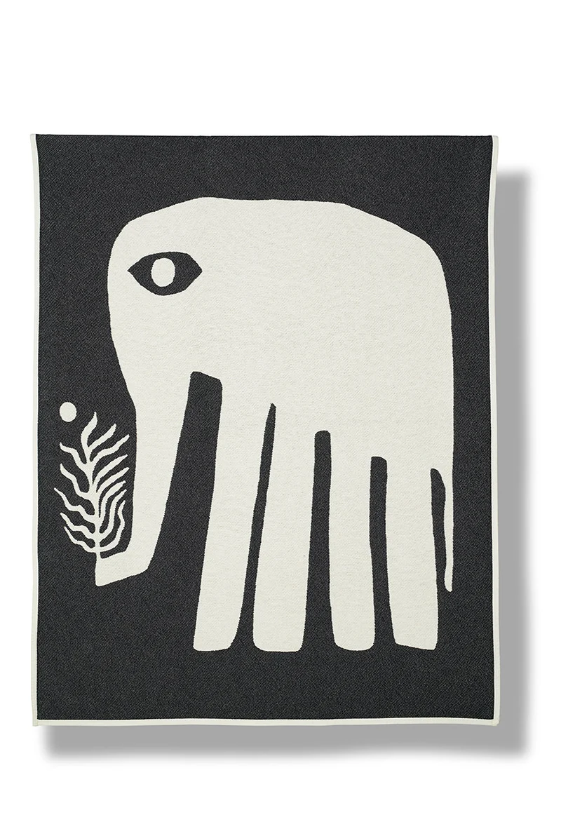 Cotton Blanket & Throw "The Elephant" by David Schmitt