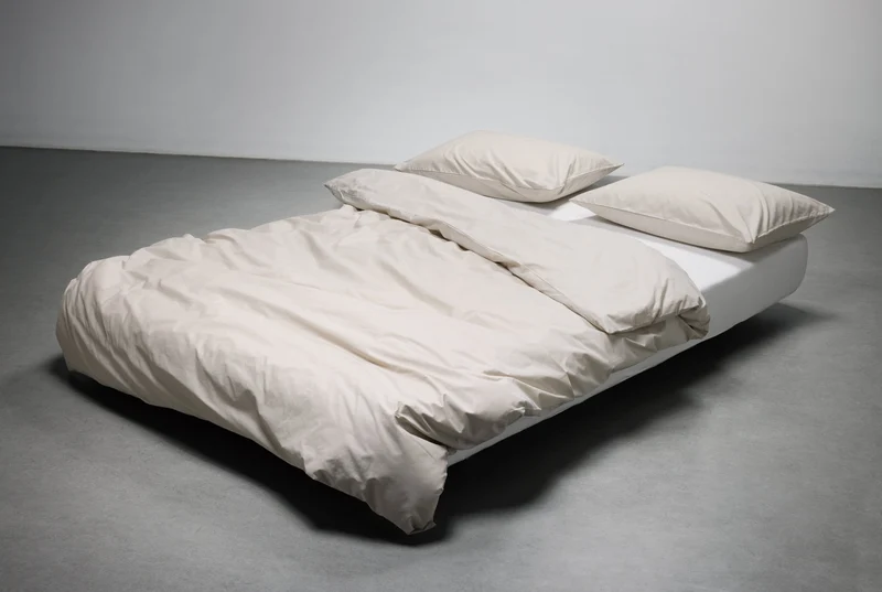 Pima Cotton Percale Bedding "Melange" - Sand