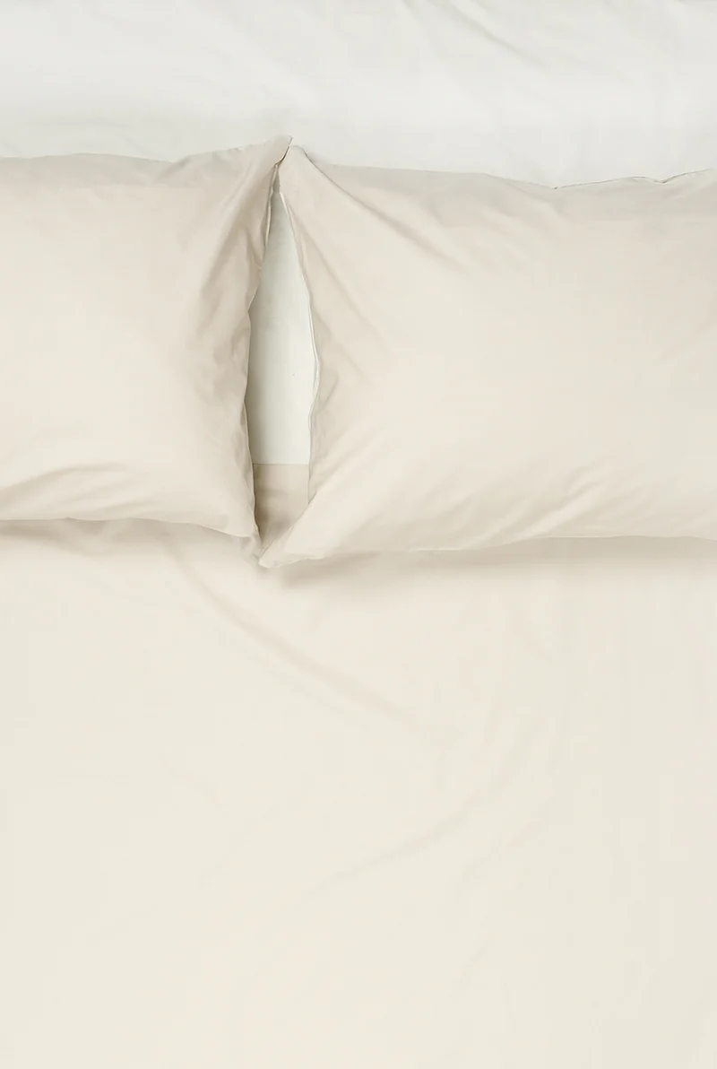 Percale Cotton Summer Cuff Sheet – Midgrey / Light Grey